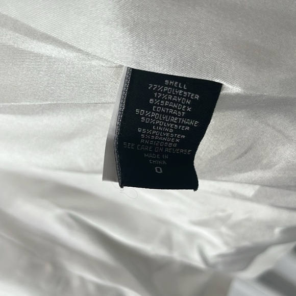 Torrid Ivory Tuxedo Blazer with Faux Leather Trim and Satin Lining 0x. - Picture 9 of 11